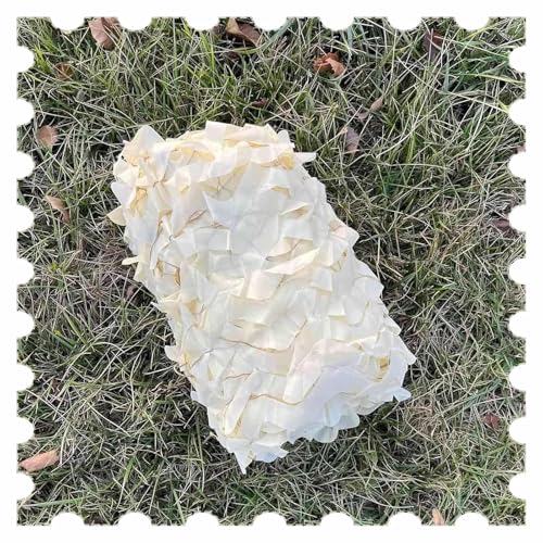 DZHTUF Verstärktes Tarnnetz, Beiges Oxford-Stoff-Schattennetz, 1.5x2m, 3x4m, 4x5m, Militärisches Jagd Camouflage Netz, Leichte Sonnenschutz Tarnung Netz, Autoabdeckung,Beige-2x9m/6.6x29.5ft von DZHTUF