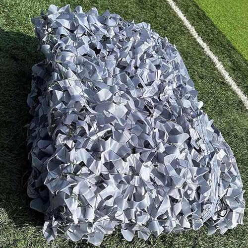 DZHTUF Verstärktes Tarnnetz, Camouflage Netz Grau, Tarnung Netz Für Jagd, 2x3m 3x5m 4x6m, Militär-Tarnnetzabdeckung, Sonnenschutz-Tarnnetz,Grey-4x9m/13.1x29.5ft DZHTUF Verstärktes Tarnnetz, Camouflage Netz Grau, Tarnung Netz Für Jagd, 2x3m 3x5m 4x6m, Militär-Tarnnetzabdeckung, Sonnenschutz-Tarnnetz,Grey-4x9m/13.1x29.5ft von DZHTUF
