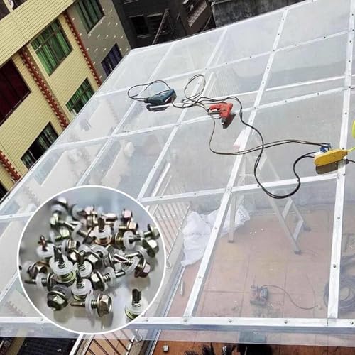 PC Endurance Board, Transparente Garten Dachplatten, Wasserdichte Polycarbonat Platte, Klare Acryl-Kunststoffplatte, Für Gewächshaus Terrasse Garagen Dach, Mit Schrauben PC Endurance Board, Transparente Garten Dachplatten, Wasserdichte Polycarbonat Platte, Klare Acryl-Kunststoffplatte, Für Gewächshaus Terrasse Garagen Dach, Mit Schrauben von DZHTUF