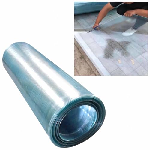 Polycarbonat-Dachplatten, Transparente Acryl-Kunststoffplatte, Tageslichtplatten, UV-Beständige Regendichte Isolierung Dachdeckung, 0.8mm Dick, Mit Schrauben von DZHTUF