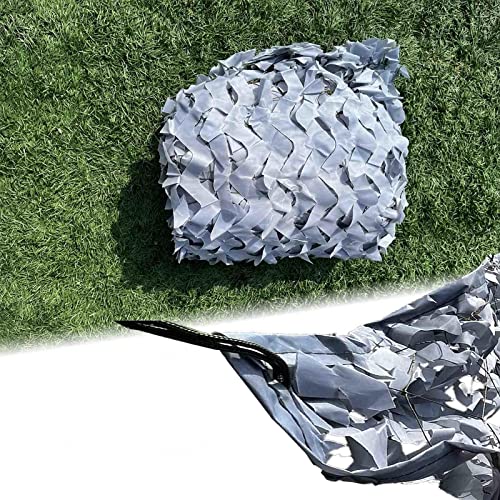 Professionelles Tarnnetz, graue Bulk-Rolle Tarnung Net,2x3m,3x5m,4x6m Jagdschattennetz, Armee Camo Netz, Schießsport-Themenparty-Dekoration,Sonnenschutz Camouflage Netz,Grey-1.5x4m(59.06*157.48in) von DZHTUF