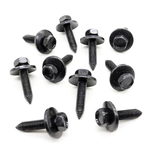 DZMZL Auto M8-1,25 x 35 mm Sechskantkopf-Sems-Körperschraube, Metall, kompatibel mit GM 11503668, 10 Stück von DZMZL