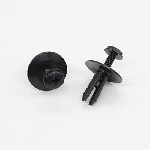 DZMZL Karosserie-Seiten-Wippnieten Set mit 10 Clip-Verkleidung-Montageschrauben aus schwarzem Nylon für BMW 528i 535i M5 M6 650i 750Li 51-71-8-259-788 von DZMZL