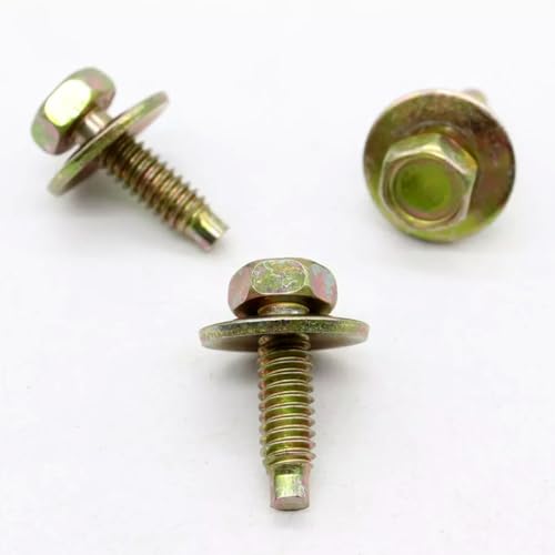 DZMZL Metallkörperschrauben, 1/4-20 x 7/8 3/4 Zoll Unterlegscheibe, Außendurchmesser: 7/16 Sechskantkopf mit Hund, kompatibel mit Ford 57030-S36 57030S36, 10 Stück DZMZL Metallkörperschrauben, 1/4-20 x 7/8 3/4 Zoll Unterlegscheibe, Außendurchmesser: 7/16 Sechskantkopf mit Hund, kompatibel mit Ford 57030-S36 57030S36, 10 Stück von DZMZL