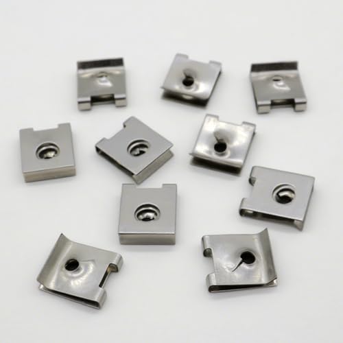 DZMZL Stoßstangen-Schutzblech, Spritzschutz, Geschwindigkeit, U-Mutter, Metallclip, N10433701, kompatibel mit Audi A4 A8 Q5 Q7 Q8 RS4 S4 S8 SQ5 SQ7 SQ8 TT TTS, 10 Stück von DZMZL