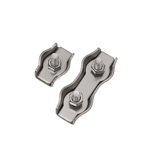 DZNDM0EVT Wire Rope Clamp M2 M3 M4 M5 M6 M8 M10 304 Edelstahl Drahtseilklemmen Einzel-/Doppelgriffe Kabelklemmen for Stahldrähte 1 Stück(M8 Single) von DZNDM0EVT
