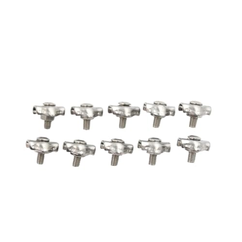 Wire Rope Clamp 10Pcs Clips 304 Edelstahl Draht Seil Einfache Grip Kabel Klemmen M2 von DZNDM0EVT