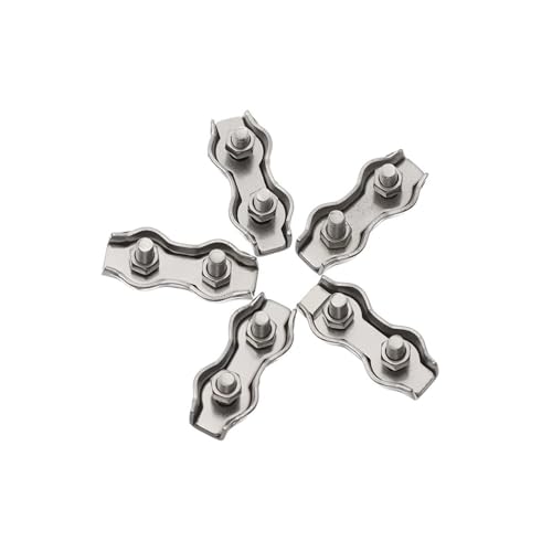 Wire Rope Clamp 2-5 Stücke M2-M6 Edelstahl Bolzen Clip Draht Seil Kabel Klemme Seil Grip 2 stücke(Duplex M2) von DZNDM0EVT
