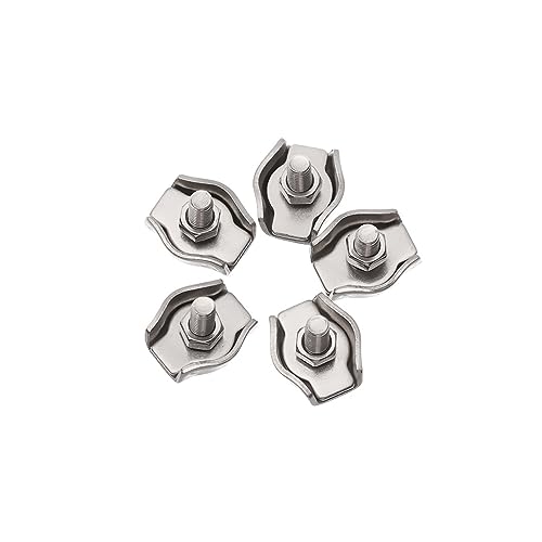 Wire Rope Clamp 2-5 Stücke M2-M6 Edelstahl Bolzen Clip Draht Seil Kabel Klemme Seil Grip 2 stücke(Simplex M4) von DZNDM0EVT