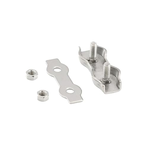 Wire Rope Clamp 2 Stück 2 mm 3 mm 4 mm 5 mm 6 mm Clip 304 Edelstahl Drahtseil Doppelgriff Kabelklemmen 2 Stück(2mm) von DZNDM0EVT