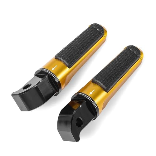 DZNEFYUP Motorrad-Fußrasten Für Y&amaha MT-09 MT-10 MT09 MT10 XSR700 XSR900 T-MAX 530 500 XJR1300 FZ1 FZ6 FZ6R XJ6 Hintere Fußrasten Beifahrerpedal-Fußstützen Fußrasten(Gold) von DZNEFYUP