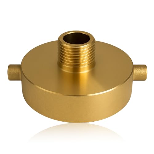 Hydrant-Schlauchadapter 6,4 cm NST(NH) Innengewinde x 1,9 cm GHT Außengewinde Messing für Feuerschlauch oder Rohre mit Stiftanstoß-Gartenschlauchadapter von DZQPPC