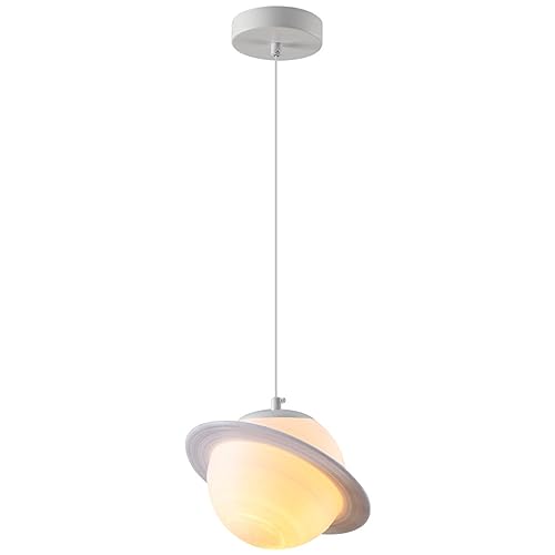 DZQWLL Mini Planet Pendelleuchte, kreative Saturn Planet Pendelleuchte, Moderne Deckenleuchten, Hängelampe Kronleuchter Licht für Schlafzimmer Wohnzimmer Kücheninsel von DZQWLL