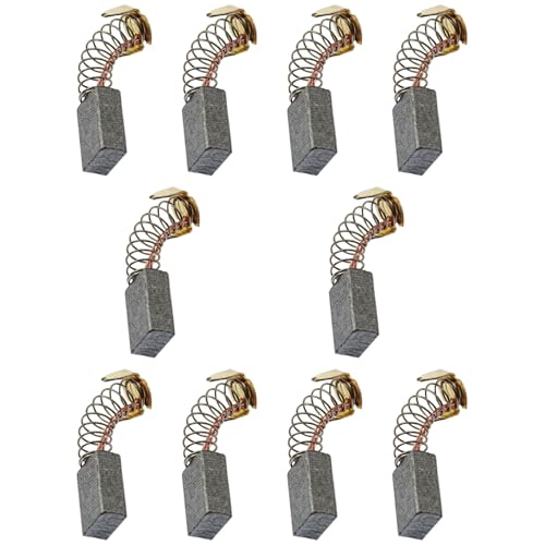 DZS ELEC 10 x Motor-Kohlebürsten Winkelschleifer Polierhammer Schneidemaschine Handbohrmaschine Kohlebürsten Ersatz Universal Elektrowerkzeugteile für Kreissäge, Abschrägen, Bohren von DZS ELEC
