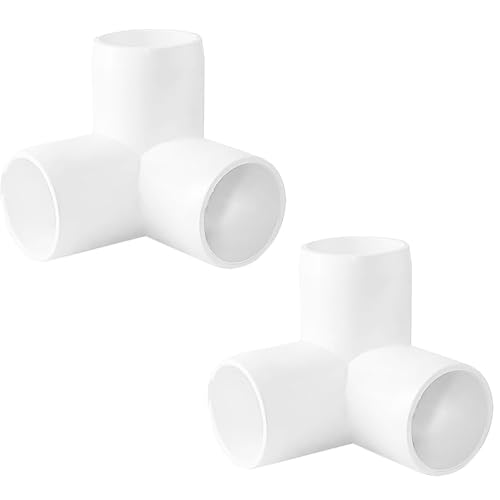 DZS ELEC 2 x 3-Wege-Ellenbogen-PVC-Wasserrohr-Armaturen, 2,5 cm, für Haustierzäune, Balkon, Gemüse, Garten, Stützrahmen, Tropfbewässerung, Verteilerknoten, Lüftungsrohr, dreht sich weiß DZS ELEC 2 x 3-Wege-Ellenbogen-PVC-Wasserrohr-Armaturen, 2,5 cm, für Haustierzäune, Balkon, Gemüse, Garten, Stützrahmen, Tropfbewässerung, Verteilerknoten, Lüftungsrohr, dreht sich weiß von DZS ELEC