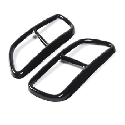 DZSCHUNLUSM Auspuffblenden Für Volvo S60 V60 S60L 2014 2015 2016 2017 2018 2019 Auto Auspuff Endrohre Schwanz Throat Rohr Abdeckung Trim Auspuffendrohr(Schwarz) von DZSCHUNLUSM
