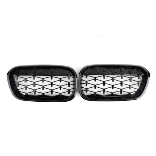DZSDKHLFJ Kühlergrill Grill 1 Paar Für 1er F20 F21 2012–2019 Frontgrills Schwarz Glänzend Nierengrill Ersatz Racing Frontstoßstangengitter(Diamond-Chrome Black) von DZSDKHLFJ