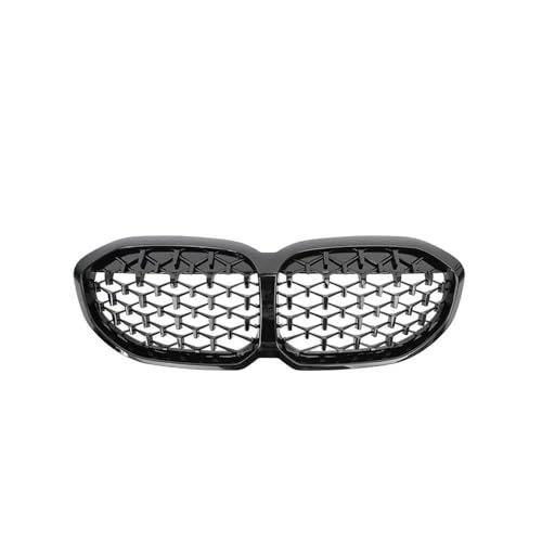 DZSDKHLFJ Kühlergrill Grill 2 Stück Für 1er F40 2020-In Abs Front Diamond Nierengrill Racing Grille Meteor Style(Schwarz) von DZSDKHLFJ