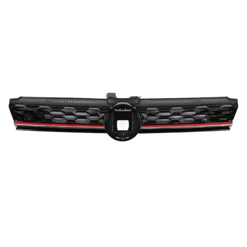 DZSDKHLFJ Kühlergrill Grill Auto-Frontstoßstangen-Mittelgrill-Panel-Kühlergrill Für VW Für Golf Mk7.5 Facelift 2017 2018 2019 2020 Honeycomb Mesh-Frontgrill(Rot) von DZSDKHLFJ