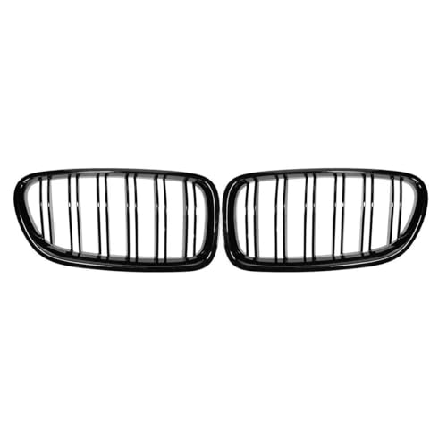 DZSDKHLFJ Kühlergrill Grill Auto Niere Grill Racing Grill Für 5 Series F10 F11 F18 520d 530d 540i 2010 2011 2012 2013 2014 2015 2016 2017(Glänzend schwarz) von DZSDKHLFJ
