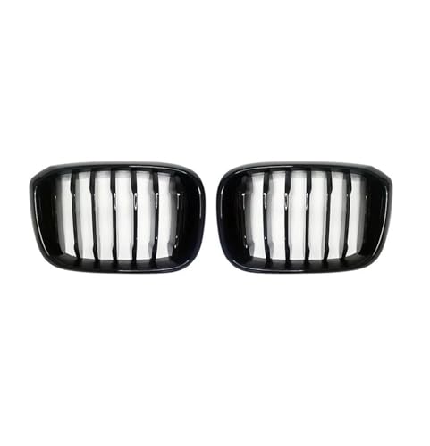 DZSDKHLFJ Kühlergrill Grill EIN Paar Frontnierengitter 1 Lamellen Einzellinie Für 3 4 X3 X4 G01 G02 G08 2018 2019 2020 2021 Auto-Renngitter(Glänzend schwarz) von DZSDKHLFJ