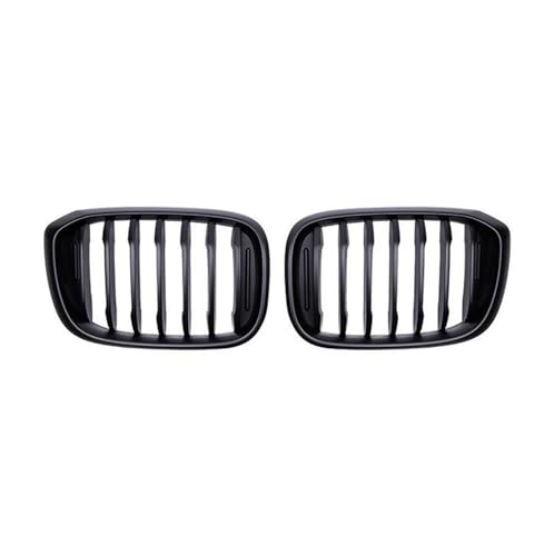 DZSDKHLFJ Kühlergrill Grill EIN Paar Frontnierengitter 1 Lamellen Einzellinie Für 3 4 X3 X4 G01 G02 G08 2018 2019 2020 2021 Auto-Renngitter(Matte Black) von DZSDKHLFJ