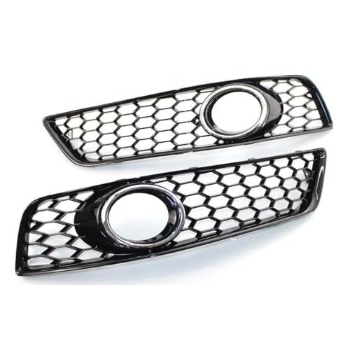 DZSDKHLFJ Kühlergrill Grill Für A3 8P 2009-2013 1 Paar Frontstoßstangengrill Auto Honeycomb Mesh Grille Abdeckung(Chrom-Silber) von DZSDKHLFJ