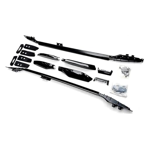 DZSDKHLFJ Relingträger Für Toyota Für Prado J150 2010-2022 Autodachträgerkorb Oberschienenkreuzleiste Gepäckträger 1 Satz(Schwarz) von DZSDKHLFJ