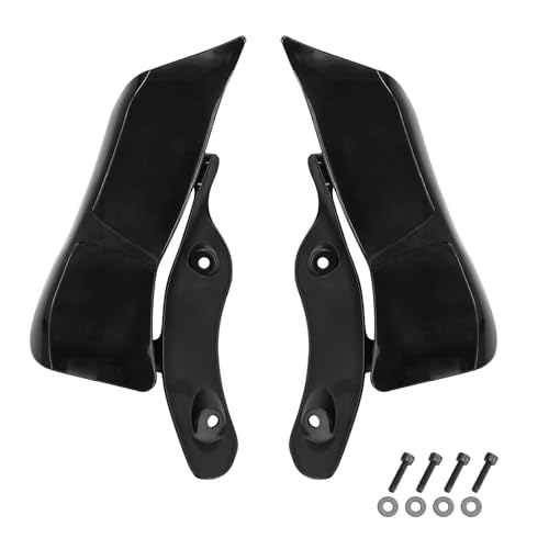 DZSDKHLFJ Verkleidung Für Road Glide 2015 2016 2017 2018 2019 2020 2021 2022 Motorrad Einstellbare Obere Verkleidung Seite Wind Air Deflektor Frontspoiler(Schwarz) von DZSDKHLFJ