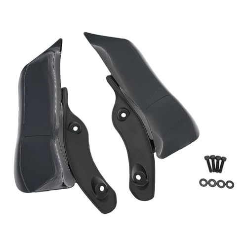 DZSDKHLFJ Verkleidung Motorrad Einstellbare Oberen Batwing Verkleidung Akzente Air Deflektor Windabweiser Für Road Glide FLTRX FLTRXS 2015-Up Frontspoiler(Schwarz) von DZSDKHLFJ