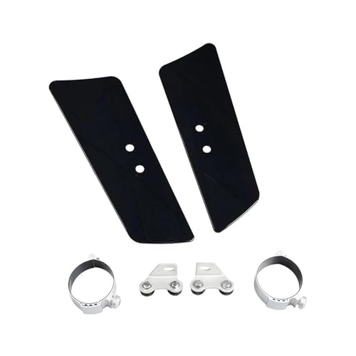DZSDKHLFJ Verkleidung Universal Motorrad Gabel Deflektoren Spoiler Für VN1500D Für VN1500E 1996-2005 Für VN2000A Für VN2000G Für Vulcan 2006-2007 Frontspoiler(Schwarz) von DZSDKHLFJ