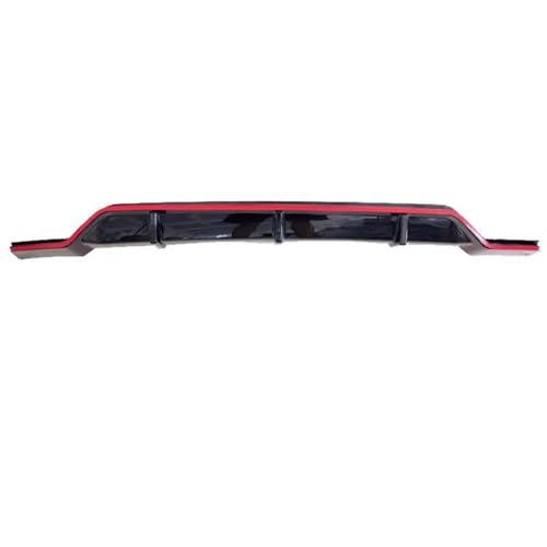 DZSFSTRHRRT Diffusor Für Fit 2018 2019 2020 Hinten Lippe Kinn Splitter Spoiler Diffusor Bodykit Außen Tuning Zubehör Teile Auto Spoiler Wing(Schwarz Rot) von DZSFSTRHRRT