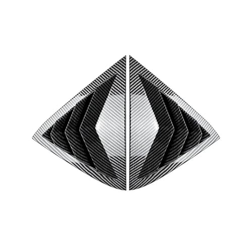 DZSFSTRHRRT Diffusor Für Ford Für Fiesta MK7 MK 7,5 2008-2016 2017 Auto Hinten Fenster Seite Vent Shutter Jalousie Spoiler Trim Körper Kit Tuning Auto Spoiler Wing(Kohlenstoff-Look) von DZSFSTRHRRT
