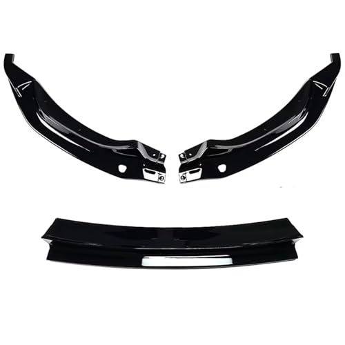 DZSHONGXINSM Frontspoiler 3PCS Auto Frontspoilerlippe Splitter Für M3 F80 Für M4 F82 F83 Diffusor Splitter Abdeckung Gurad Body Kits 2015-2020 Tuning Frontstoßstange Spoiler(Schwarz) von DZSHONGXINSM