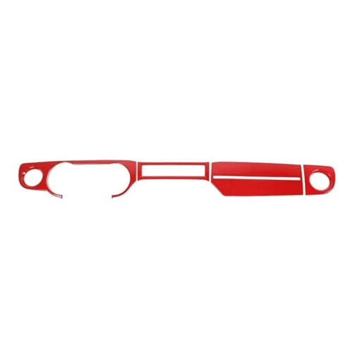 DZSHONGXINSM Interieur Zubehör Für Ford Für Mustang 2010 2011 2012 2013 2014 ABS Carbon Fiber Car Center Console Dashboard Dekoration Abdeckung Innen Zubehör(Rot) von DZSHONGXINSM