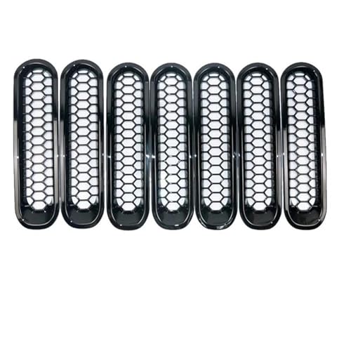DZSHONGXINSM Kühlergrill Front Grill Einsatz Grille Abdeckung Für 2007-2018 Für Jeep Für Wrangler Für JK Front Grille Mesh Einsätze & Scheinwerfer Abdeckung Rahmen Nieren Kühlergrill(Typ B) von DZSHONGXINSM