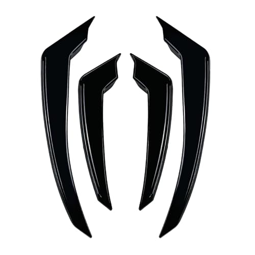 Frontspoiler Auto Frontstoßstangenverkleidung Lippenspoiler Für Alfa Für Romeo Für Stelvio 2017+ Lippenspoiler Aufkleber Kotflügel Canards Schwarz Frontstoßstange Spoiler(Glänzend schwarz) von DZSHONGXINSM