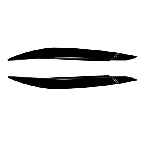 Frontspoiler Schwarz Glänzend Auto Frontscheinwerfer Augenbrauen Augenlider Body Kits Aufkleber Trim Für X6 E71 E72 2008-2014 Tuning Autoaufkleber Frontstoßstange Spoiler(Glänzend schwarz) von DZSHONGXINSM