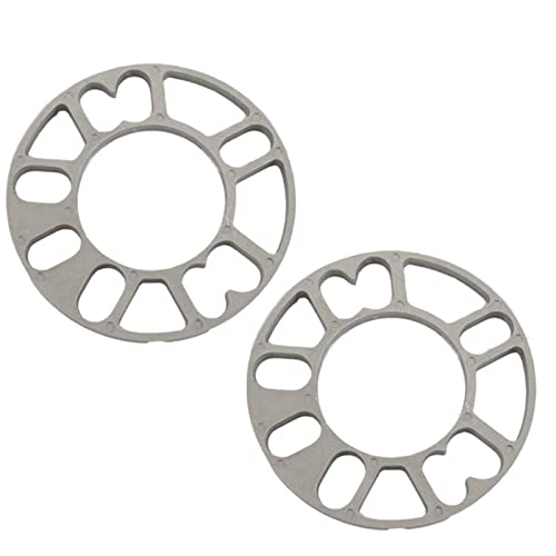 2 STÜCKE 3/5/8/10mm Auto Spurverbreiterung Shims Platte Universal Aluminiumlegierung Adapter Fit 4x100 4x108 4x114.3 5x100 5x108 5x114.3 5x120 Spürverbreiterungsatz(5mm) von DZSJFGAIS