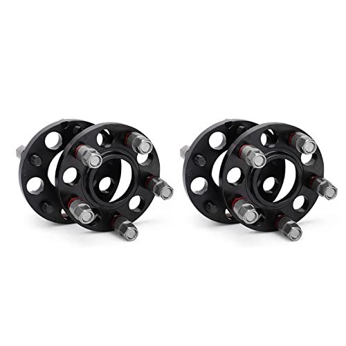 5 X 120, Passend Für Geschmiedetes 6061 T6, Geschmiedetes Aluminium Gestaffelte Distanzscheiben-Kit (2) 15 Mm Und (2) 20 Mm Mit Verlängerten Schrauben Spürverbreiterungsatz(Gun black) von DZSJFGAIS