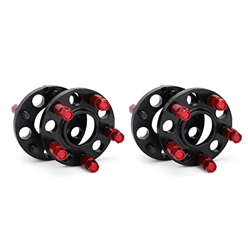 5 X 120, Passend Für Geschmiedetes 6061 T6, Geschmiedetes Aluminium Gestaffelte Distanzscheiben-Kit (2) 15 Mm Und (2) 20 Mm Mit Verlängerten Schrauben Spürverbreiterungsatz(Rot) von DZSJFGAIS