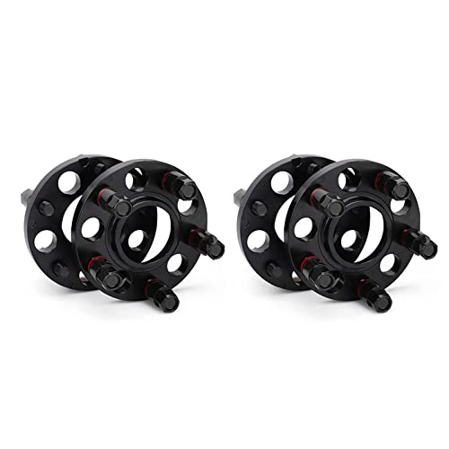 5 X 120, Passend Für Geschmiedetes 6061 T6, Geschmiedetes Aluminium Gestaffelte Distanzscheiben-Kit (2) 15 Mm Und (2) 20 Mm Mit Verlängerten Schrauben Spürverbreiterungsatz(Voll schwarz) von DZSJFGAIS