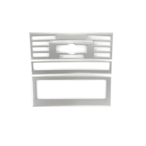 DZSJFGAIS Auto Styling Zierleiste Für Mercedes Für Benz E-Klasse Coupe W207 C207 2009-2013 Autokonsole CD-Panel Rahmen Dekoration Carbon Muster Verkleidung Innenausstattung(Silber) von DZSJFGAIS