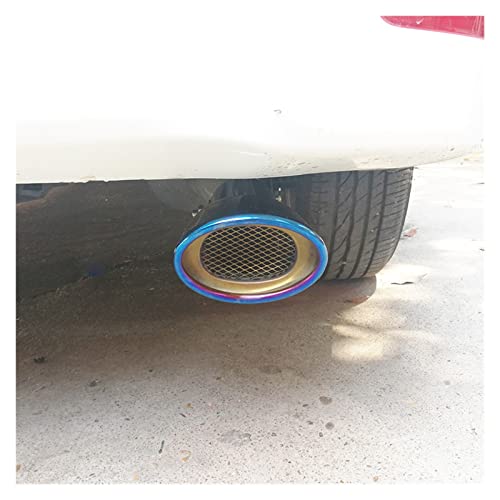 DZSJFGAIS Für Toyota Für Corolla 2019 2020 2021 Auspuff Auto Schalldämpfer Spitze Endrohr Endverkleidung Finisher Edelstahl Chrom Abdeckung Auto Endrohr(Blau) von DZSJFGAIS