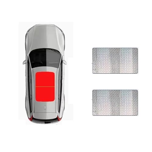 DZSJFGAIS Für Toyota Für RAV4 XA50 2020 2021 2022 2023 MK5 Auto Schiebedach Sonnenschirm Wärmedämmung Sonnenschutz Kühlung Auto-Sonnenblende(Silber) von DZSJFGAIS
