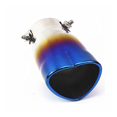 DZSJFGAIS Universal Auto Auspuff Spitze Edelstahlrohr Chrom Auspuff Endschalldämpfer Endrohr Auto Endrohr(Blau) von DZSJFGAIS