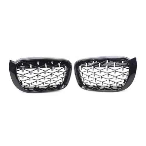 DZSJHGFDD Gitter 2Pcs Auto Mesh Grills Für X3 F25 /X4 F26 2014 2015 2016 2017 Diamant Stil Front Niere Kühlergrill ABS Kunststoff Kühler von DZSJHGFDD