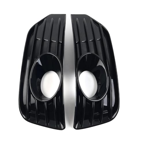DZSJHGFDD Kühler 2X Schwarz Auto Front Lower Bumper Grille Nebel Licht Grill Abdeckung Für VW T5 T5.1 Für Transporter Für Caravelle 2010-2015 Grill(Ohne Loch) von DZSJHGFDD
