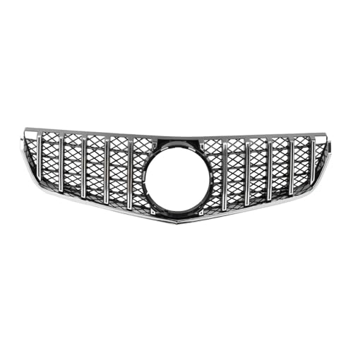 DZSJHGFDD Kühler Auto Frontstoßstange Racing Grill Billet Gril Für Mercedes Für Benz E Klasse W207 C207 Coupe 2009-2013 Tuning Zubehör Grill(Silber) von DZSJHGFDD