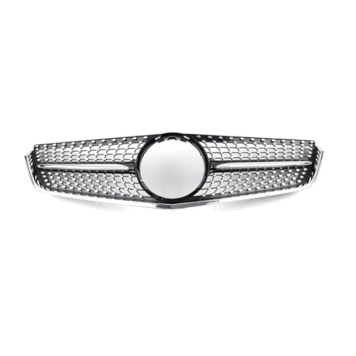 DZSJHGFDD Kühler Frontstoßstange Haube Kühler Diamant Grille Grill Für Benz E Klasse W207 C207 Coupe E250 E350 E500 2009 2010 2011 2012 2013 Grill(Black Silver) von DZSJHGFDD